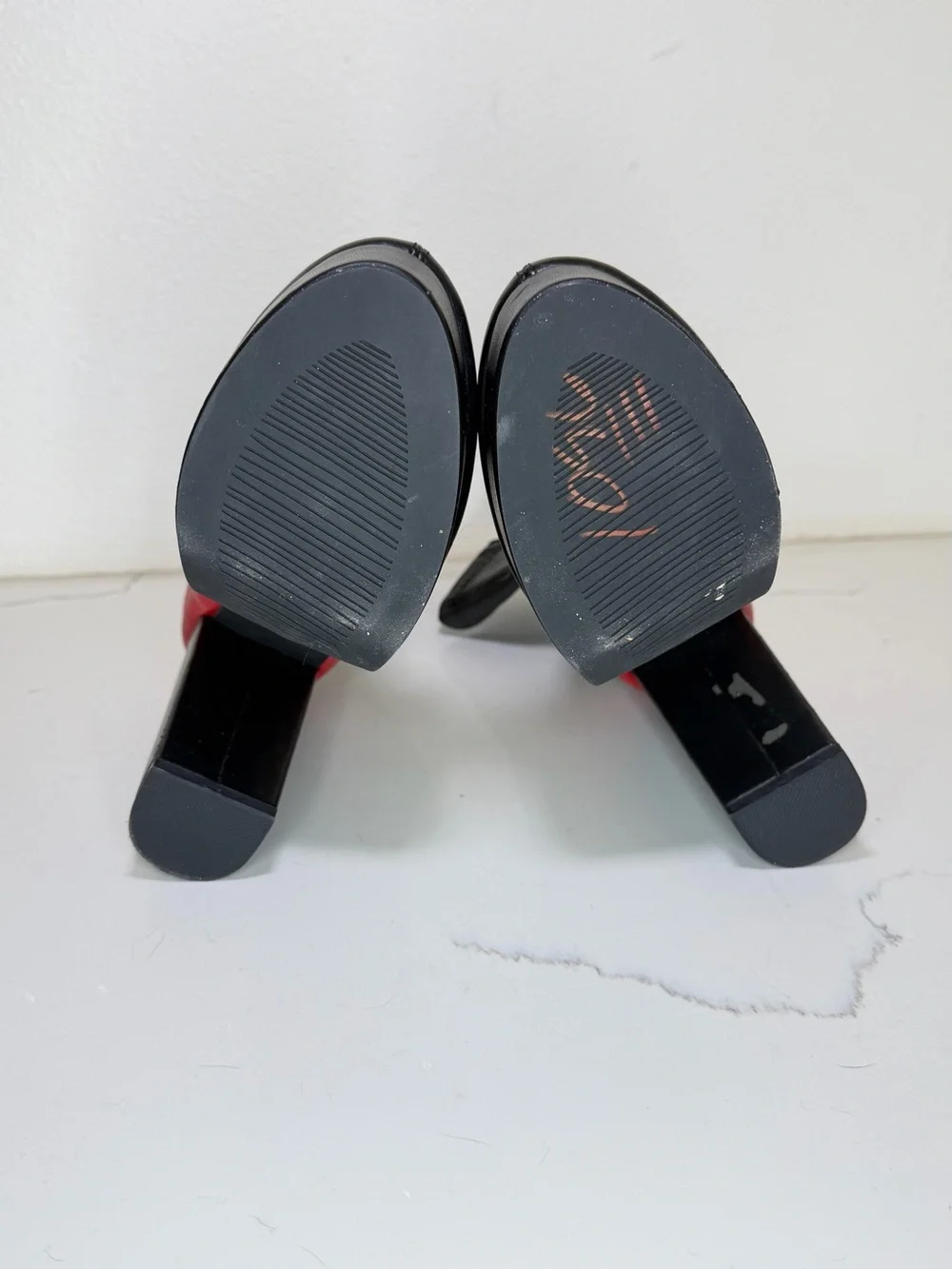 Fashion Nova Black Platform Ankle-Strap Heels